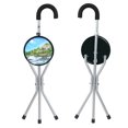 thumbnail image 3 of Folding Cane, Portable  Tripod Design Stable and Durable Easy To Fold Comfortable Handle  for Old People for Traveling, 3 of 8