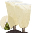 thumbnail image 1 of LEEYNEER 3pcs Plant Frost Protection Covers  Winter Anti-Freeze  with Drawstring Reusable Freeze Cloth for Outdoor Plants and Fruit Trees in Pots, 1 of 3