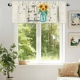 thumbnail image 6 of You Are My Sunshine Valances for Windows, 42 x 12in, Retro Sunflower Bee Farm Rod Pocket Kitchen Valance Curtain Light Filtering Window Treatments for Living Room Bedroom, 1 Panel, 6 of 7