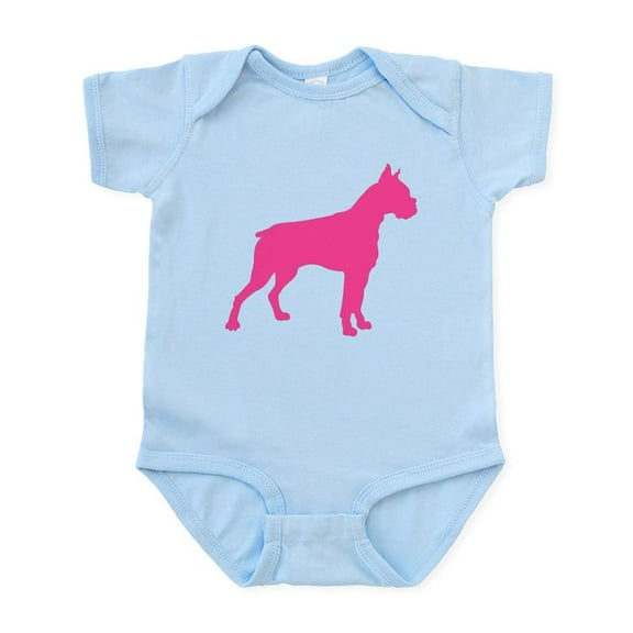 CafePress - Boxer Silhouette Baby Light Bodysuit - Baby Light Bodysuit, Size Newborn - 24 Months