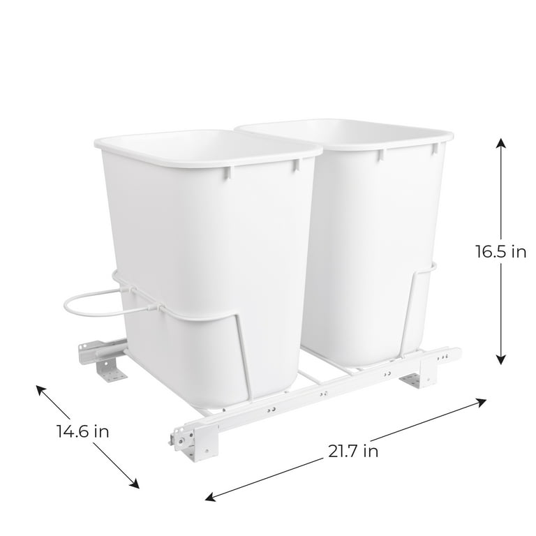 6 Gal. White Pull-Out Trash Can 6 Gal. White Pull-Out Trash Can