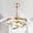 Gold, variant on Oaks Aura 42 Inch Retractable Dimmable LED Ceiling Fan Light Remote 3-Color 6-Speed Chandelier