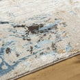 thumbnail image 6 of Mark&Day Area Rugs, 9x12 Illiam Modern Abstract Marble Blue Area Rug, Beige Blue Ivory Marble Swirl Carpet for Living Room, Bedroom or Kitchen (9'2" x 12'), 6 of 7