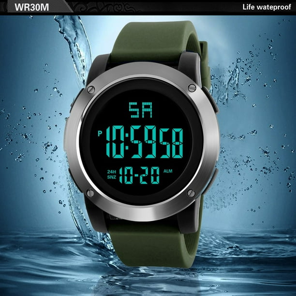 LJHHDBXM Fashion Waterproof Men s Boy LCD Digital Stopwatch Date Rubber Sport Wrist Watch Buy 3 Receive 5