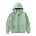 thumbnail image 4 of Coerni Boys Girls Zip Up Hoodie Sweatsuit Set Toddler Baby Solid Fleece Sweatshirt Outfits Kids Trendy Warm Outerwear with Pockets, 4 of 9