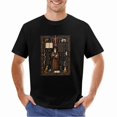thumbnail image 2 of Medieval Manuscript Gothic Monks Dark Magic Graphic Tee Shirt Man Woman Vintage Magic Totem Short Sleeve, 2 of 4