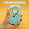 thumbnail image 2 of Pequeño ventilador portátil recargable, mini ventilador de velocidad ajustable, ventilador USB de mano personal para exteriores, habitación, ventilador de mano para camping, oficina, viajes Ormromra LRWJ546-1, 2 of 7