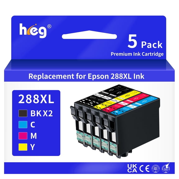 288XL Ink Cartridges Combo Pack Replacement for Expression Home XP-440 XP-330 XP-340 XP-430 XP-434 XP-446 Printer(2 Black,1 Cyan,1 Magenta,1 Yellow)