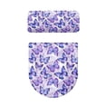 thumbnail image 2 of HELLHERO Butterfly Polyester Toilet Seat Covers Set for Bathroom, Stretch Elastic Installation Easy Care, Dustproof, 17x21 Inches, 2 of 8