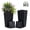 Black-2 Pack, variant on GreenShip 27 inch Large Outdoor Planter, Tall Planters for Outdoor Plants, Set of 2 Flower Pots with Drainage & Inner Shelf, Modern Decorative Garden Pots for Porch, Patio, Front Door