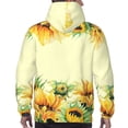 thumbnail image 5 of Bingfone Sunflowers On A Yellow Background Men'S Drawstring Hoodie Long Sleeve Pocket Sweatshirts-Large, 5 of 9
