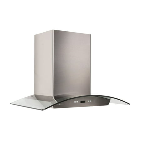 Cavaliere-Euro 30W in. Tempered Glass Canopy Island Range