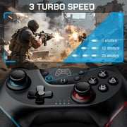 Fousixdi Wireless Controller for Switch 2/Switch/Lite/OLED, 2 pack, Turbo/Ergonomic (Black&Black)