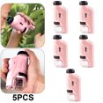 thumbnail image 1 of Mini Kit Microscopio Bolsillo 5 Uds. Mano LED Juguete Científico para () Rosa, 1 of 9