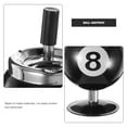 thumbnail image 4 of Cenicero de cigarrillos de diseño moderno con forma de bola de billar nº 8, cenicero metálico para fumar, apto para uso en interiores o exteriores (negro), 4 of 7