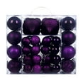 thumbnail image 2 of 48 bolas navideñas colgantes irrompibles con aro colgante en forma de lágrima violeta, 2 of 9