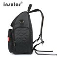 thumbnail image 2 of insular Mochila multifuncional Insular para mamá, impermeable y de gran capacidad, diseño ergonómico con correas acolchadas, ideal para organizar artículos de bebé y personales, color negro., 2 of 6