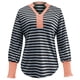 thumbnail image 3 of MHFRRA Blusa Informal Cómoda de Manga Larga con Cuello Redondo y Rayas a La Moda, Suave y Elástica, para Uso Diario Gris, 3 of 5