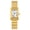 gold, variant on Women's Square Stainless Steel Watch: Analog Quartz Roman Numeral Markers, Stainless Steel Adjustable Strap, Exquisite Small Women's Watch