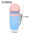 thumbnail image 2 of blue Botella de agua para perros, dispensador de agua portátil para perros con tazón plegable para beber para caminar, 2 of 4