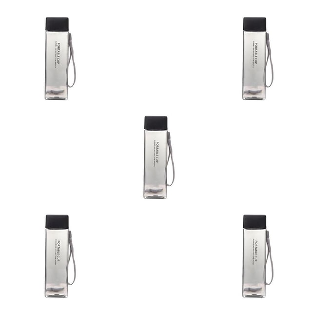 Cateissary Botella de agua Estilo simple Contenedor de líquido Cuadrado a prueba de fugas 450 ml Gran capacidad Deportes al aire libre Copa Type2 NO2