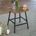 thumbnail image 2 of Table d'Appoint en Métal pour Patio de Transition - Brun Naturel, 2 of 7