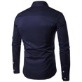thumbnail image 2 of Chemise à Manches Longues pour Hommes Homme Décontractée Imprimée Col Montant Chemise de Base à Manches Longues Blouse Chemises à Manches Longues pour Hommes, 2 of 3