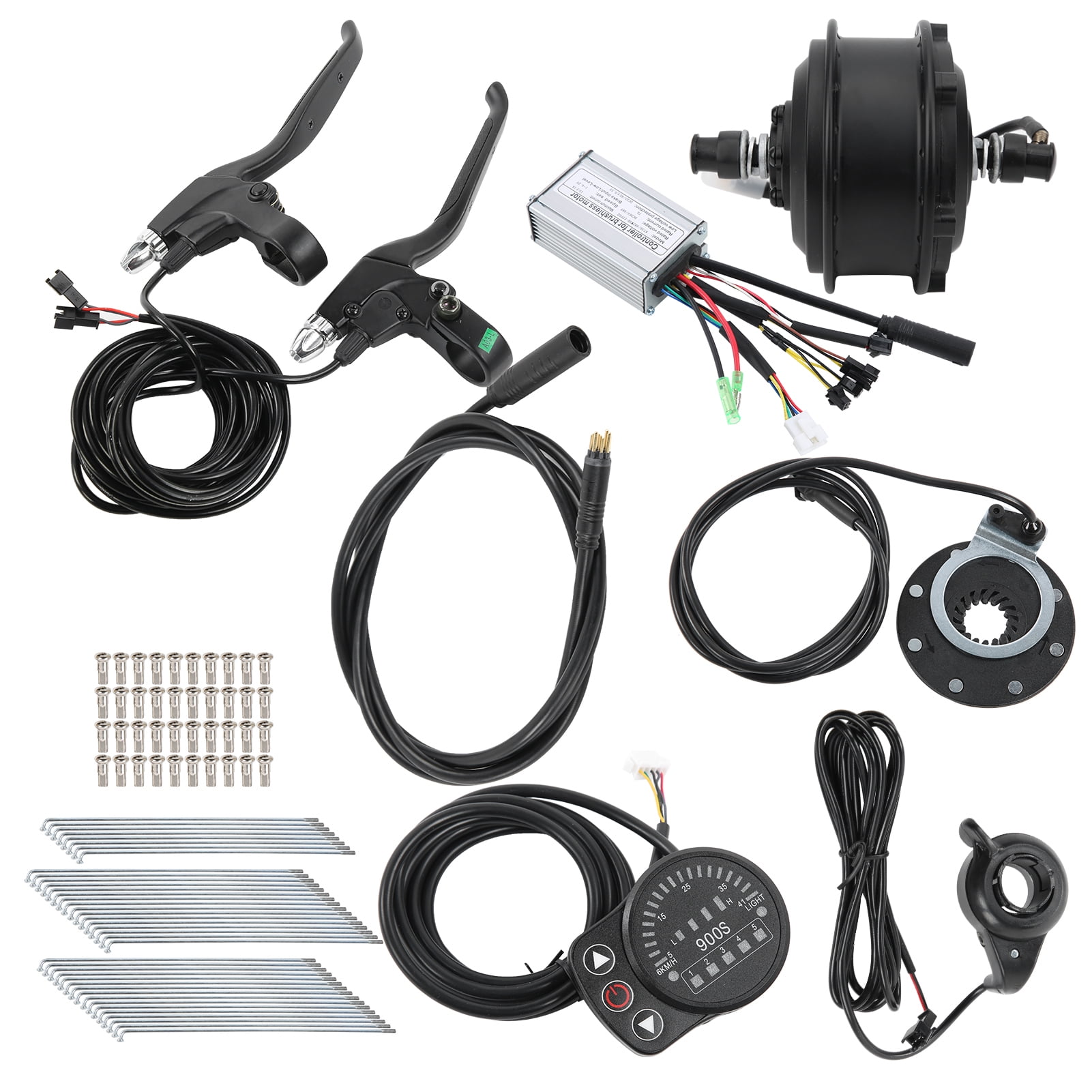 Moteur de Moyeu Electrique Kit de Conversion de Velo Electrique Roue de 26 Pouces 25km h 250W pour le Moteur avant de Bicyclettes Electriques DIY Moteur de Roue Libre Arriere Moteur de Cassette