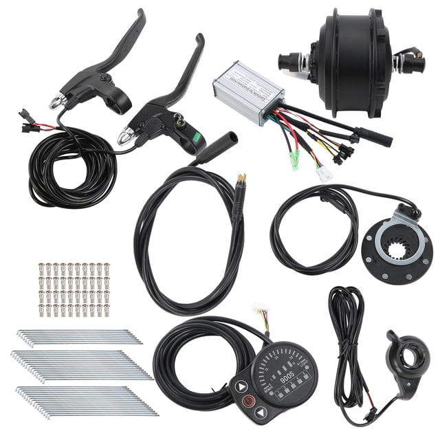 Peahefy 1 Set 48V 250W Hub Motor Electric Bike Conversion Kit With KT-900S Display Meter For 26in Wheel Electric Bicycle Accessory