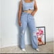 thumbnail image 1 of Jeans Mujer Pierna Ancha Ripped Cintura Alta Pantalona PREMIUM - ENVÍO RÁPIDO Deng Xun unisex, 1 of 2