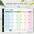 thumbnail image 3 of Desk Calendar 2025-2026, 21-Month Desktop & Wall Calendar (17" x 12") Floral Pattern, April 2025 to December 2026, Large Monthly Planner, Desk Calendar, 3 of 6