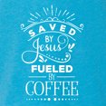 thumbnail image 5 of Wild Bobby Saved By Jesus Fueled By Coffee Inspirational/Christian Women Tri-Blend Racerback Tank Top, Vintage Turquoise, X-Large, 5 of 5