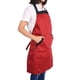 thumbnail image 2 of Growcolor Delantal de poliéster Unisex Ajustable de 2 Colores con 2 Bolsillos Delantales de Restaurante de Cocina de Camarero de Chef(Falda roja con Bordes Negros), 2 of 5