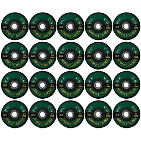 

20 Pack 100 MM 4 Inch Flap Disc Metal Grinder with 80 Grit Max 15 200 RPM Professional Quality Great Item for Angle Grinders at Construction Sites Handyman Workshops or Home Improvement Work
