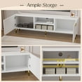 thumbnail image 3 of GetYes TV Stand for 65 Inch TV, Modern Entertainment Center with Storage Cabinet, White, 3 of 8