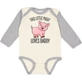 thumbnail image 3 of Inktastic This Little Piggy Loves Daddy Cute Boys or Girls Long Sleeve Baby Bodysuit, 3 of 5
