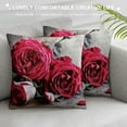 thumbnail image 3 of Chilfamy Red Rose Flowers Throw Pillow Cases Cushion Covers Vintage Pillowcases Printed Pillow Case for Living Room Sofa Couch Car Bed Decor, 3 of 5