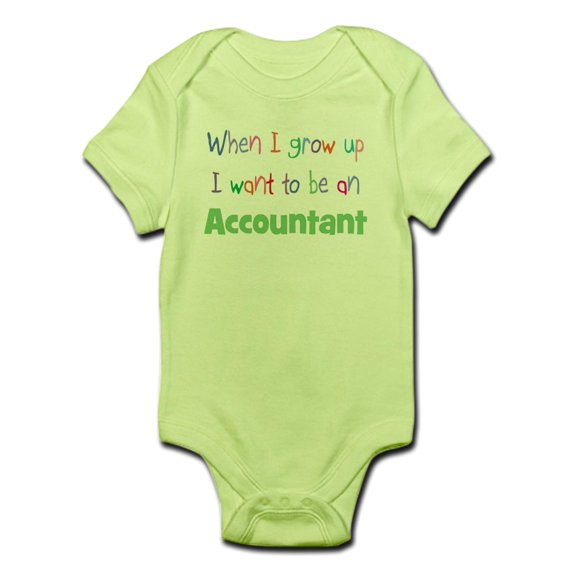 CafePress - When I Grow Up Accountant Infant Bodysuit - Baby Light Bodysuit