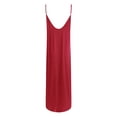 thumbnail image 1 of Vestido de tirantes con cuello en V profundo y color liso para mujer talla grande - Ropa sexy para ocasiones informales, 1 of 3