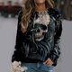thumbnail image 2 of Sudadera para Mujer Sudaderas con Cuello Redondo Moda Impreso Blusa de Manga Larga Casual Pullover Tops Sudaderas Odeerbi ODB-5, 2 of 5