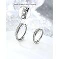 thumbnail image 7 of Double Nose Rings Hoop, Cartilage Earrings Stainless Steel 316L, Conch Piercing Jewelry Clear CZ, Double Helix Earrings, 16G 18G 20G Tragus Daith Piercing Jewelry for Women, 7 of 7