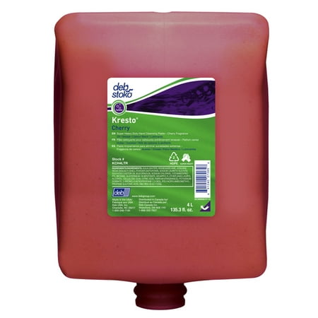 Deb Group 4 Liter Refill Red Kresto Cherry Scented Hand Cleanser (4 Per