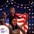thumbnail image 6 of Tainini Red White Blue Star Lights Remote Timer Battery Operated USA Flag Patriotic Decorations for Indoor Outdoor Memorial Day, 4th of July, National Independence Day, 6 of 8