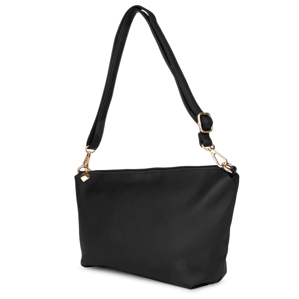 Bethany Women's Vegan PU Leather Tote Bag with Purse Organizer Insert and Golden Bow