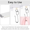 thumbnail image 4 of 80 Pcs Curtain Hooks and Gliders Set, Stainless Steel Shower Curtain Hooks, Plastic Curtain Rail Gliders and Pin Hooks, 4 of 4