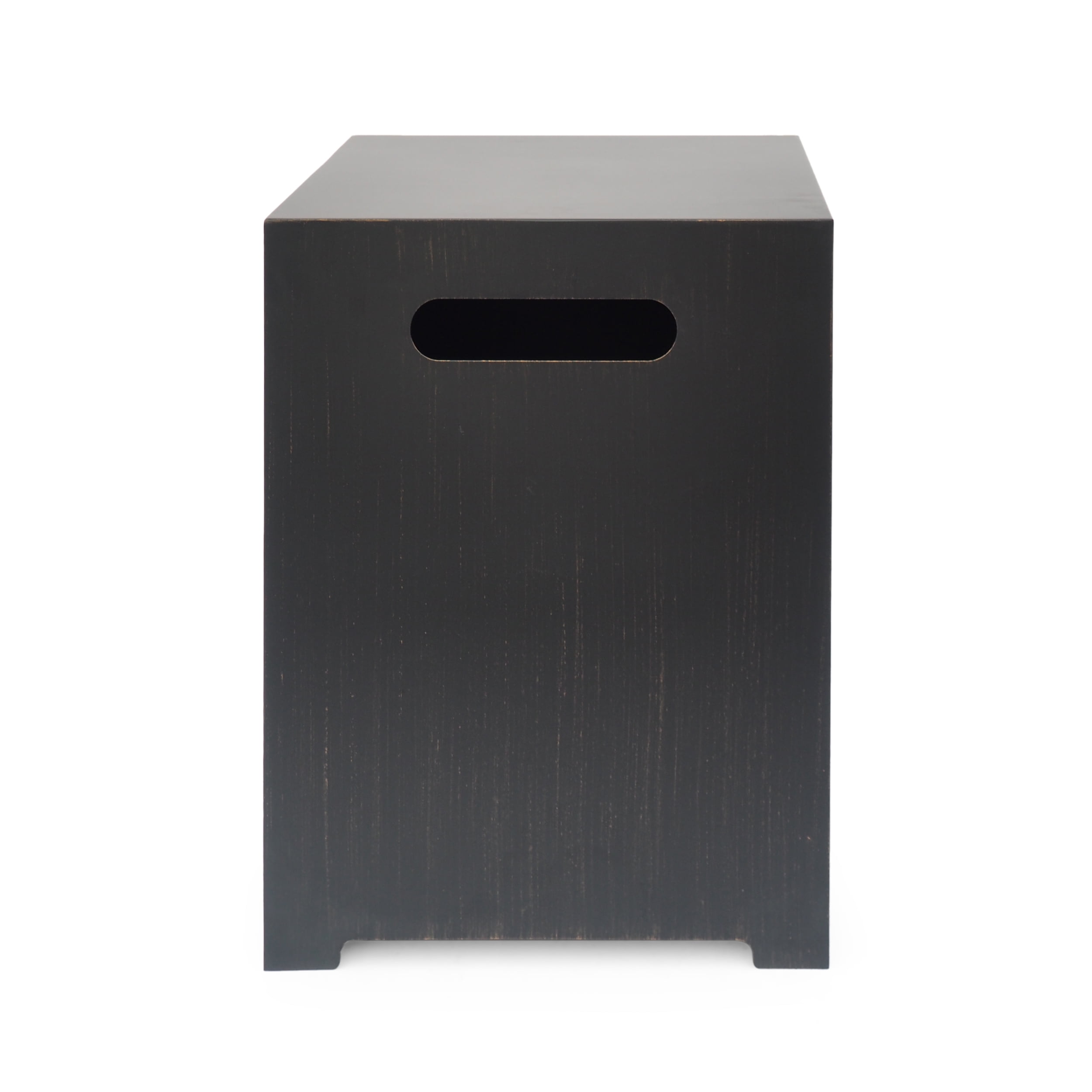 Noble House Wellington Rectangular Fire Pit with Tank Holder in Brushed Brown