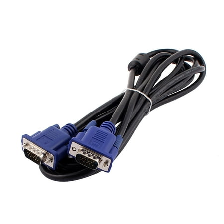 Unique Bargains 3 Meter Black VGA Male to Male Monitor Extension Cable Cord