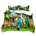 thumbnail image 2 of Minecraft Sheet Set, Duvet Cover, 3D Printed Themed Room Decor Sheet And Duvet Cover Set Of Three, 2 of 4