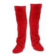 thumbnail image 5 of Abbraccia Plush Leg Warmers, Thigh High Socks, Sleeping Socks, Boot Socks Stocking Slipper Stockings, over Knee Fuzzy Socks for Bedroom Red, 5 of 10