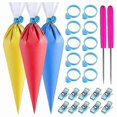 thumbnail image 1 of 122Pcs Tipless Piping Bags - 100Pcs Disposable Pastry Bag for Cookies, 1 of 5